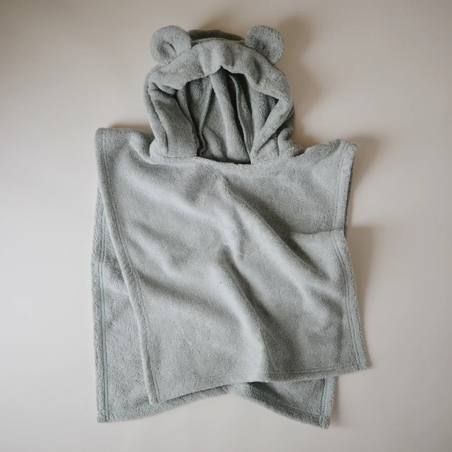 ORGANIC BEAR PONCHO TOWEL moss