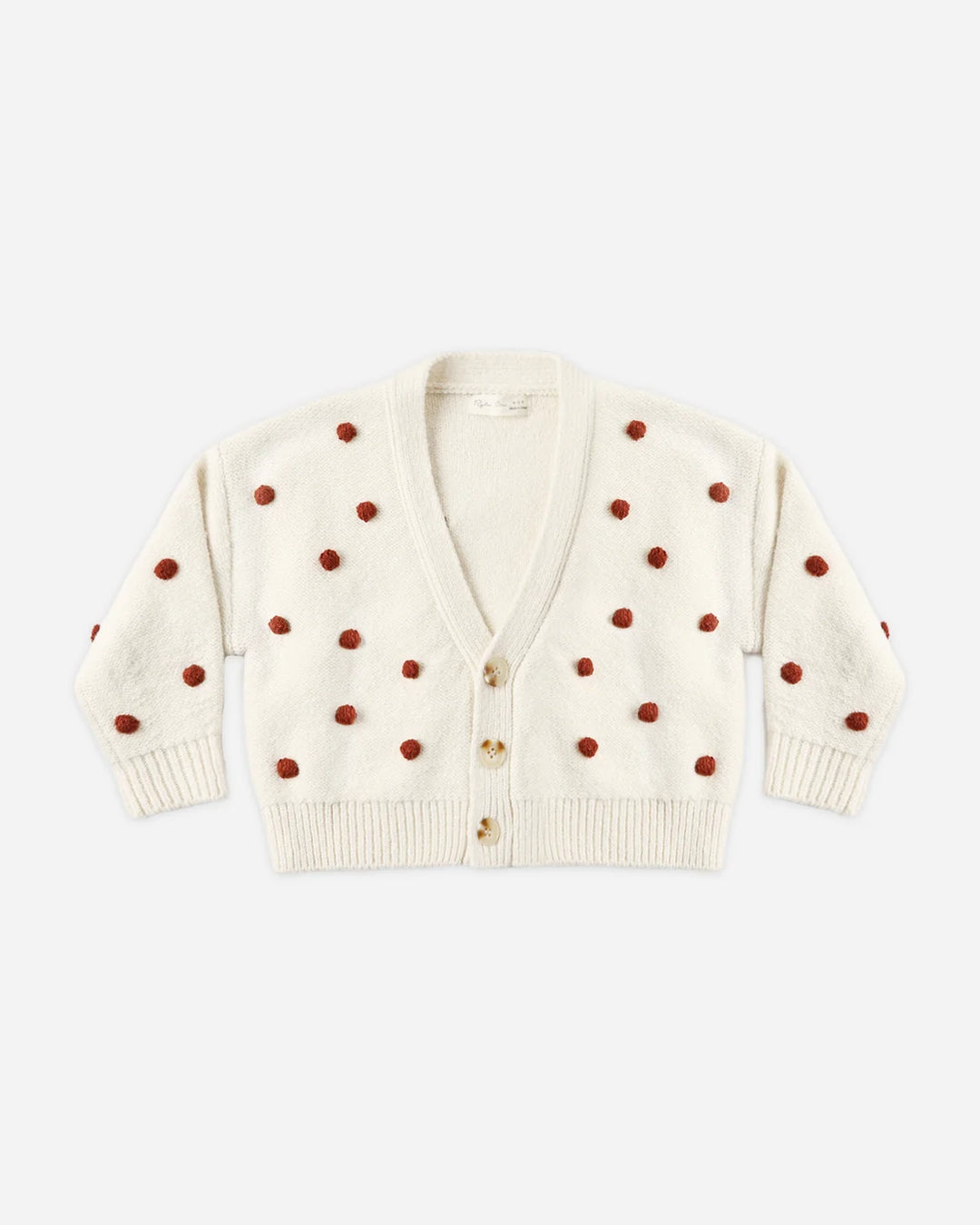 Boxy Crop Cardigan Ruby Bobble