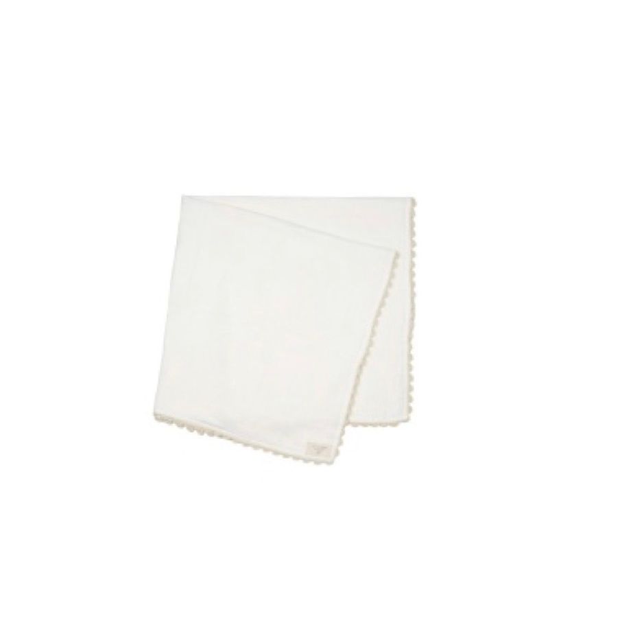 WILD WAWA Crochet Trim Swaddle • Cloud