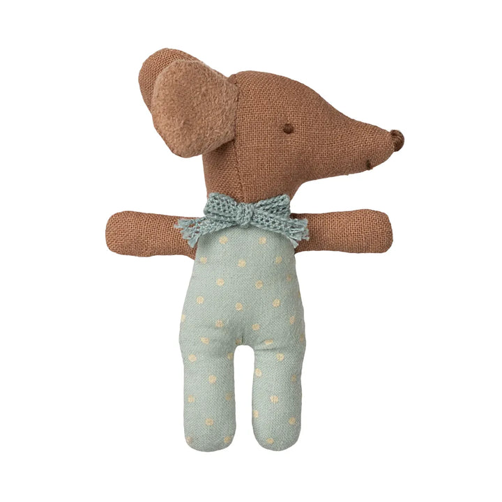 MAILEG Sleepy Wakey Baby Mouse in Matchbox - Blue