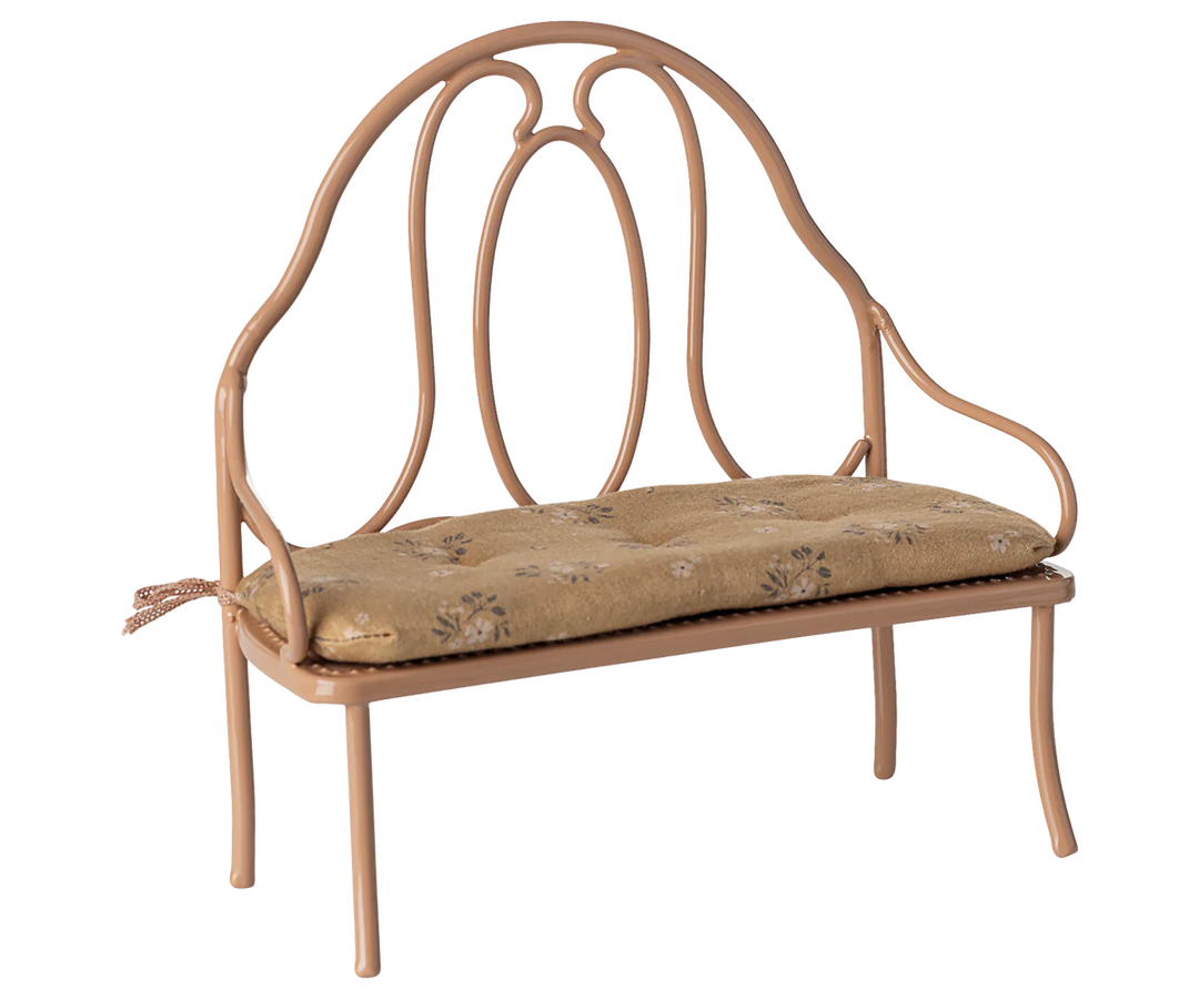 MAILEG Vintage bench, Mini - Dark powder