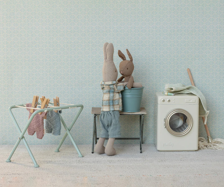 MAILEG Rabbit Set, Micro - Brown - Blue