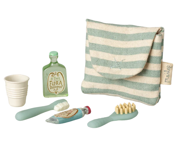 Maileg Mouse Toothbrush Set • Sage Stripe