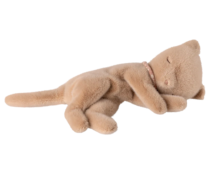 MAILEG Sleeping Kitten Plush - Cream Peach