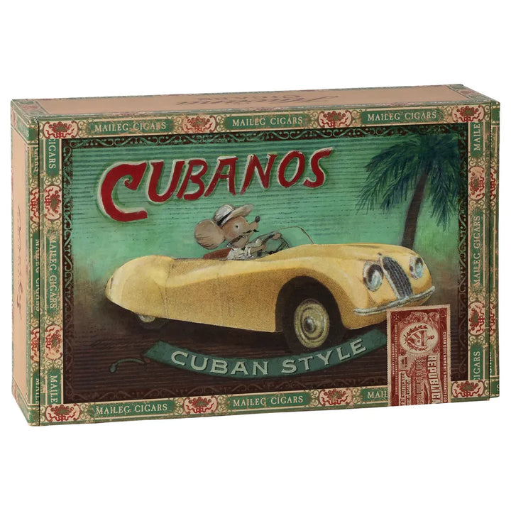 MAILEG Grandma and Grandpa Mice in Cigar Box