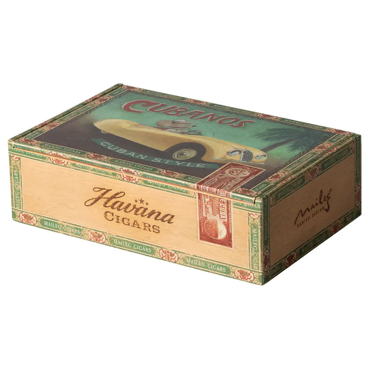 MAILEG Grandma and Grandpa Mice in Cigar Box