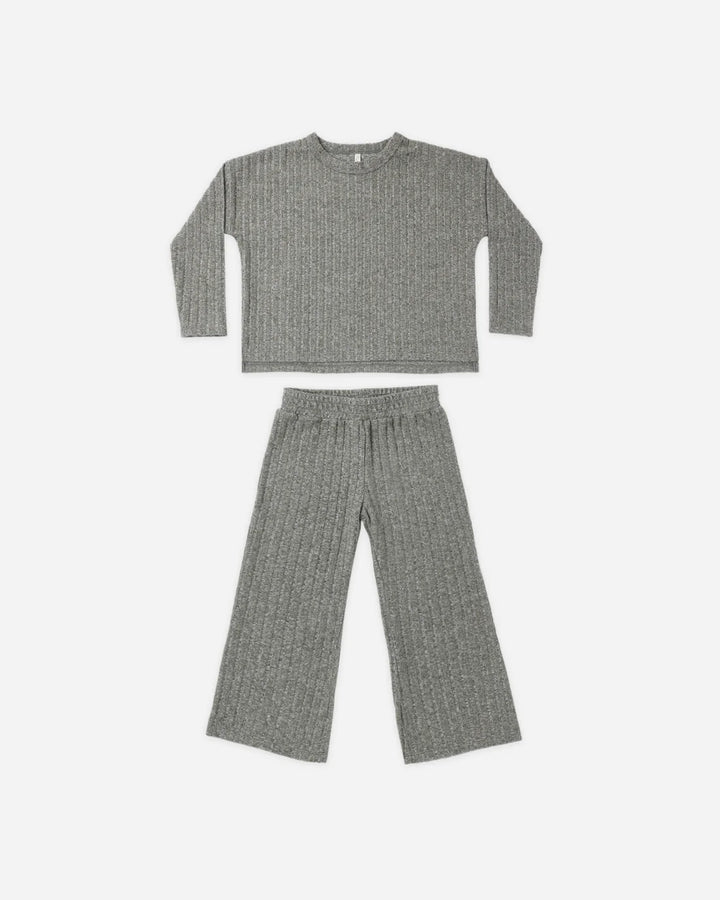 Cozy Rib Knit Set Evergreen
