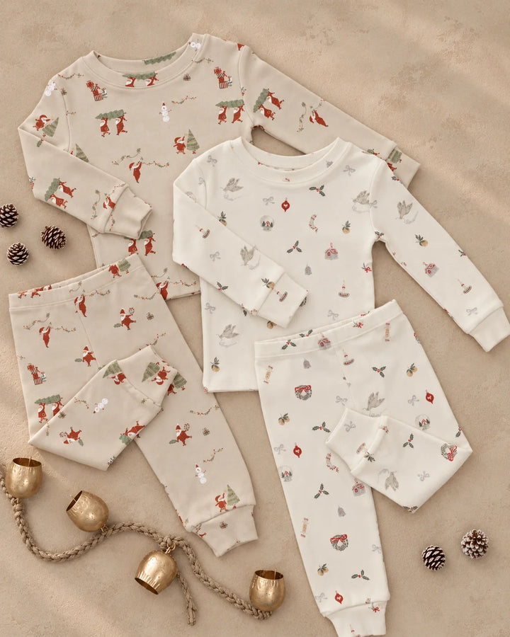 Organic Long Sleeve Pajama Set Gnome Village
