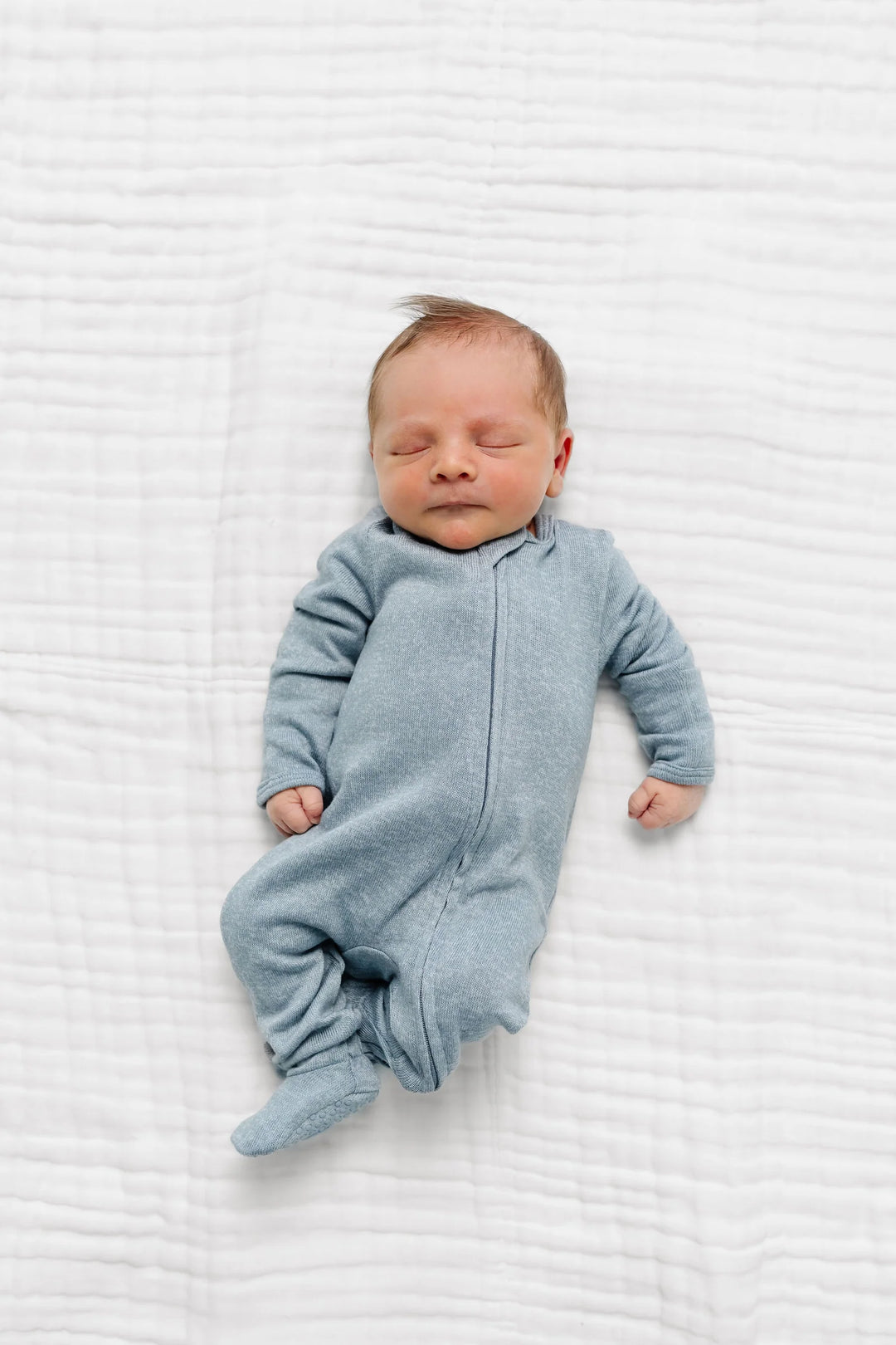 LOU LOU Plush Knit Zipper Footie • Miller