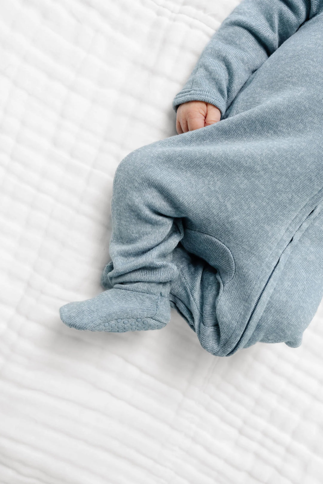 LOU LOU Plush Knit Zipper Footie • Miller