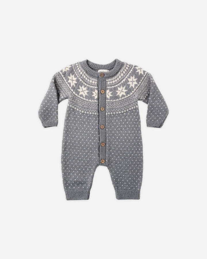 Fair Isle Romper Slate