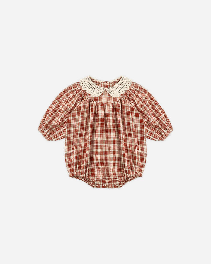 Heidi Romper Vintage Plaid