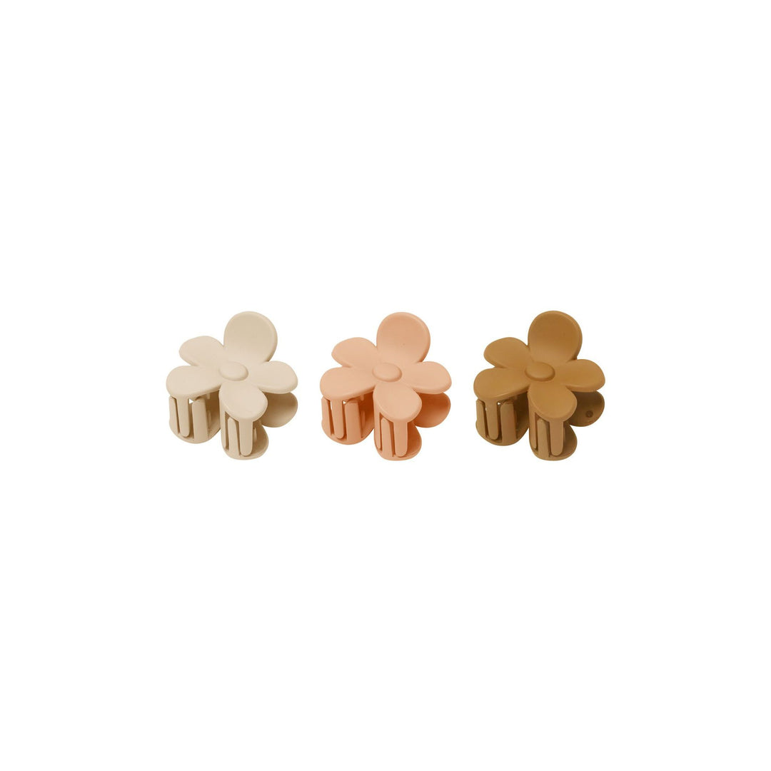 flower clip set | brass, antique, melon