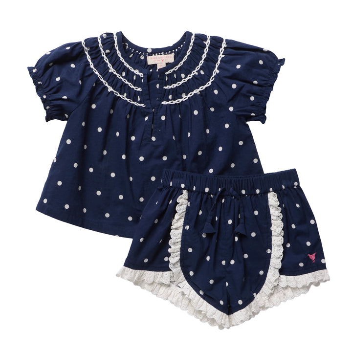 Millie 2pc Set • Navy Dots
