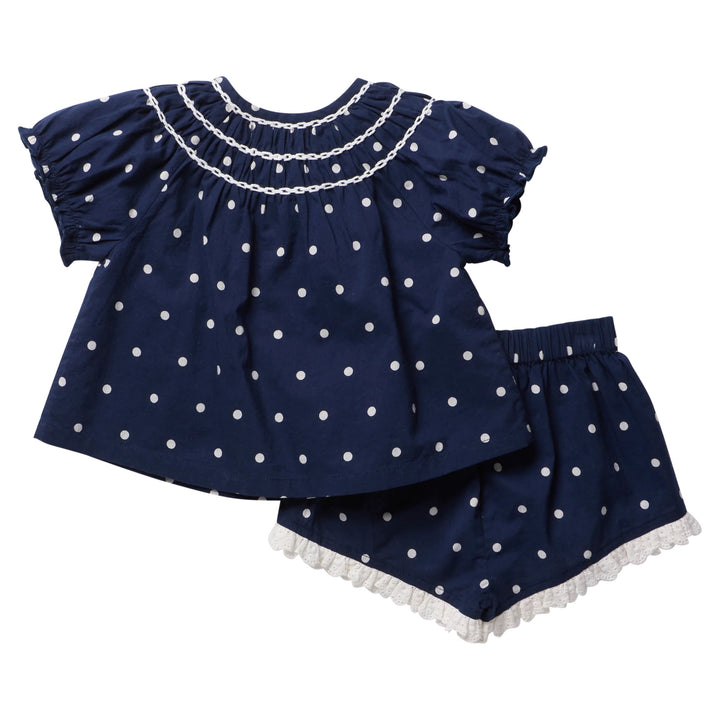Millie 2pc Set • Navy Dots