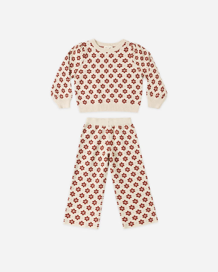 Jacquard Knit Set Poinsettia