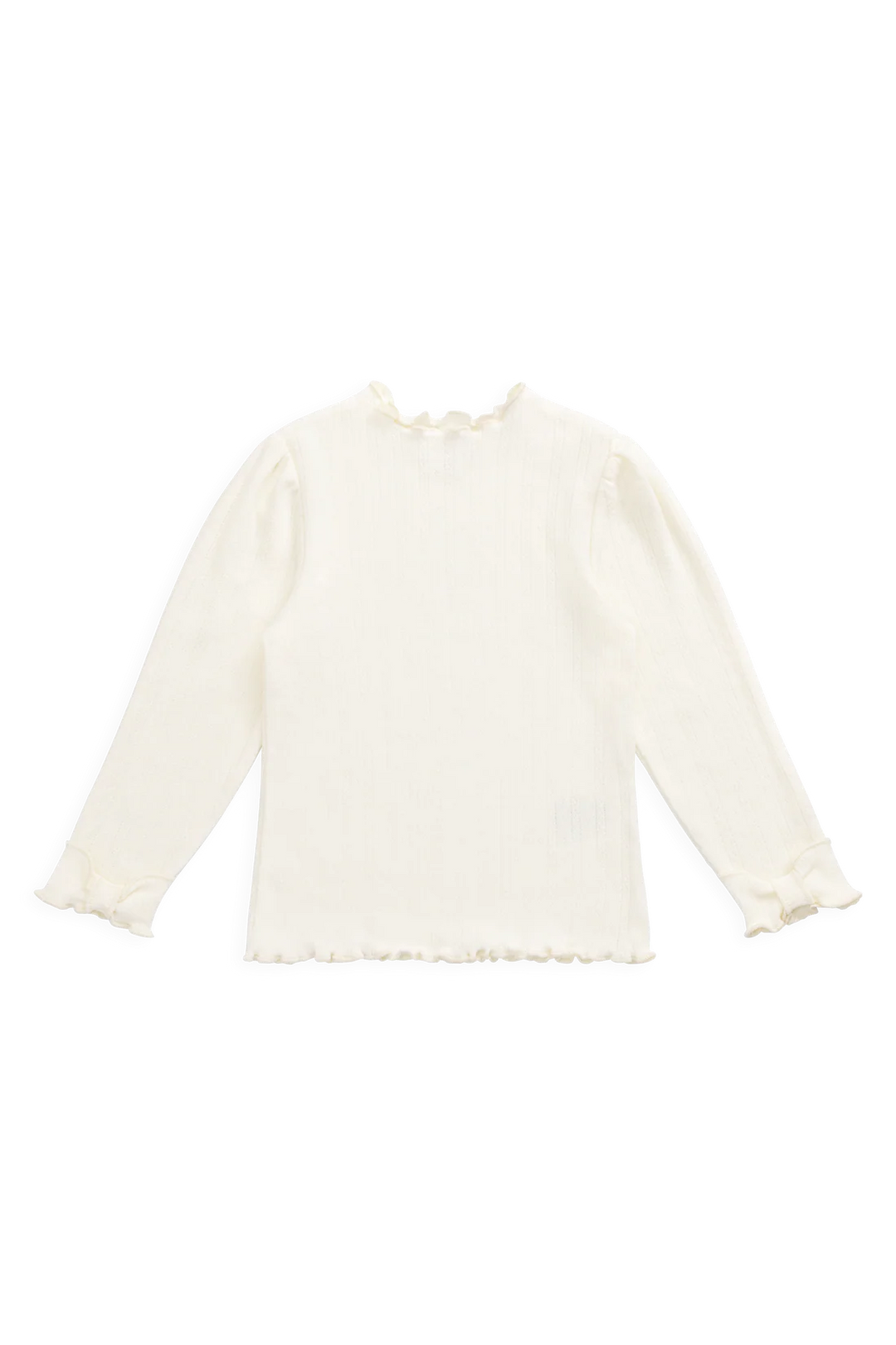 Eliane Organic Pointelle Top Parchment