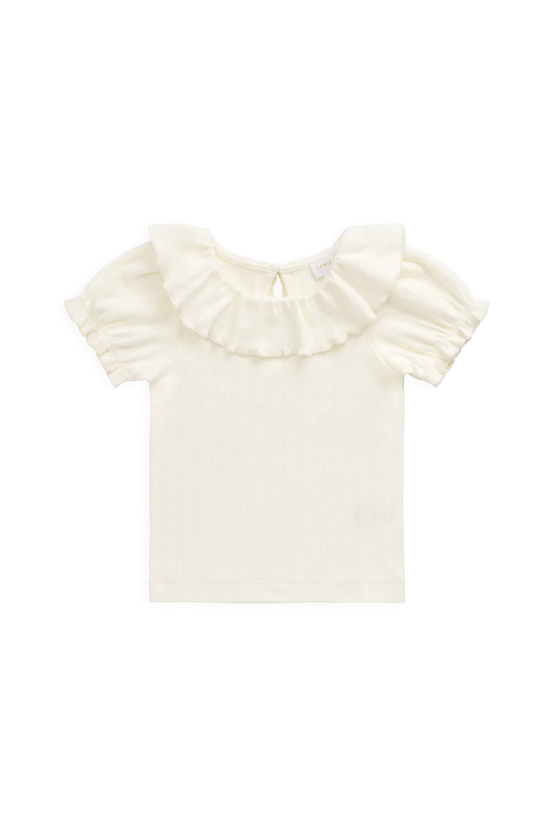 Marlene Organic Pointelle Parchment Top