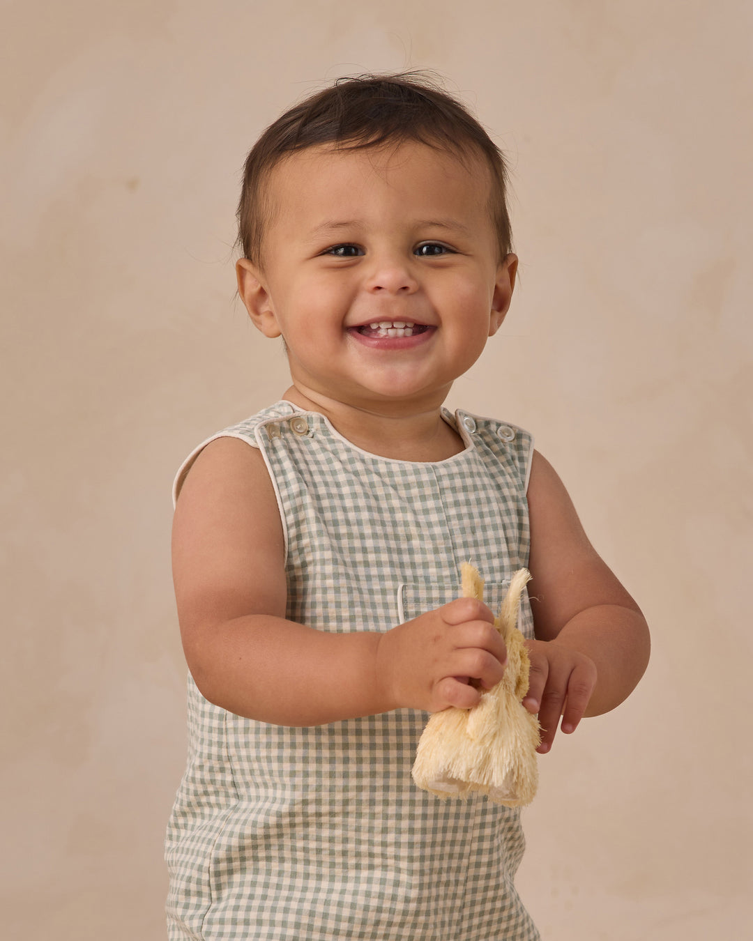 NORALEE Georgie Romper | Eucalyptus Check