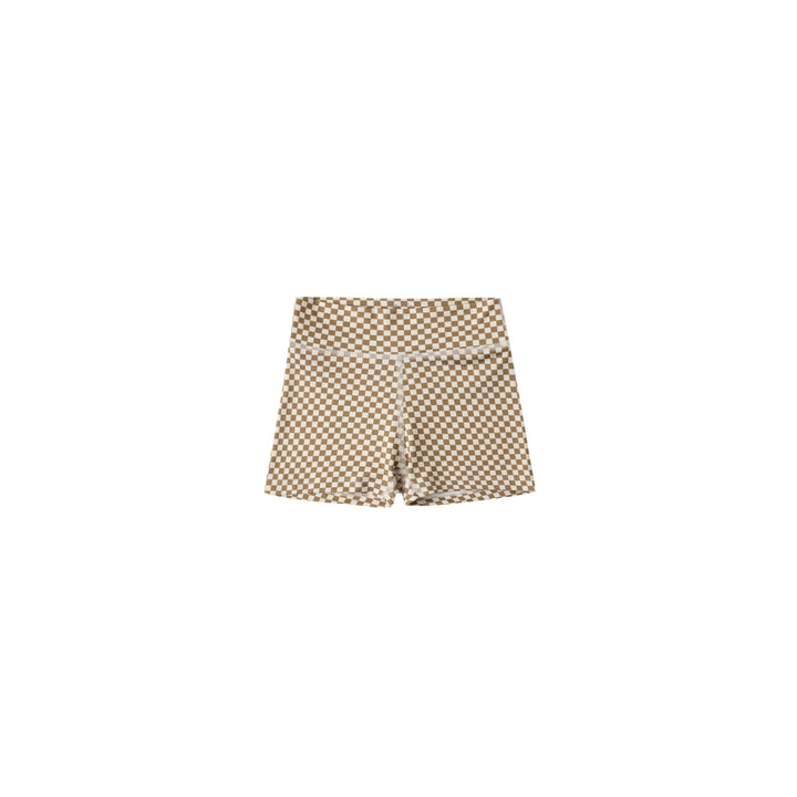 RYLEE + CRU Shortie Short in Ocre Check