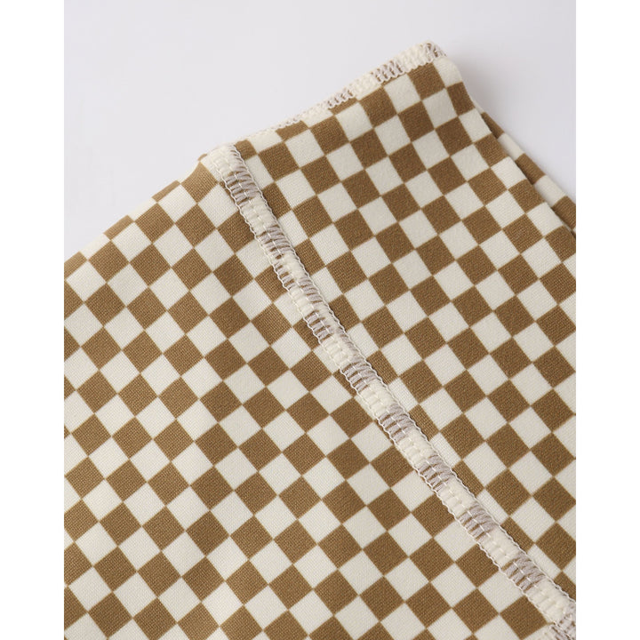 RYLEE + CRU Shortie Short in Ocre Check
