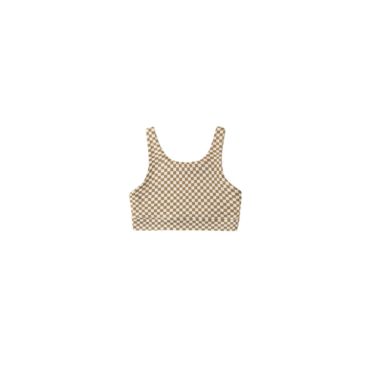 Swift Sports Bra || Ocre Check