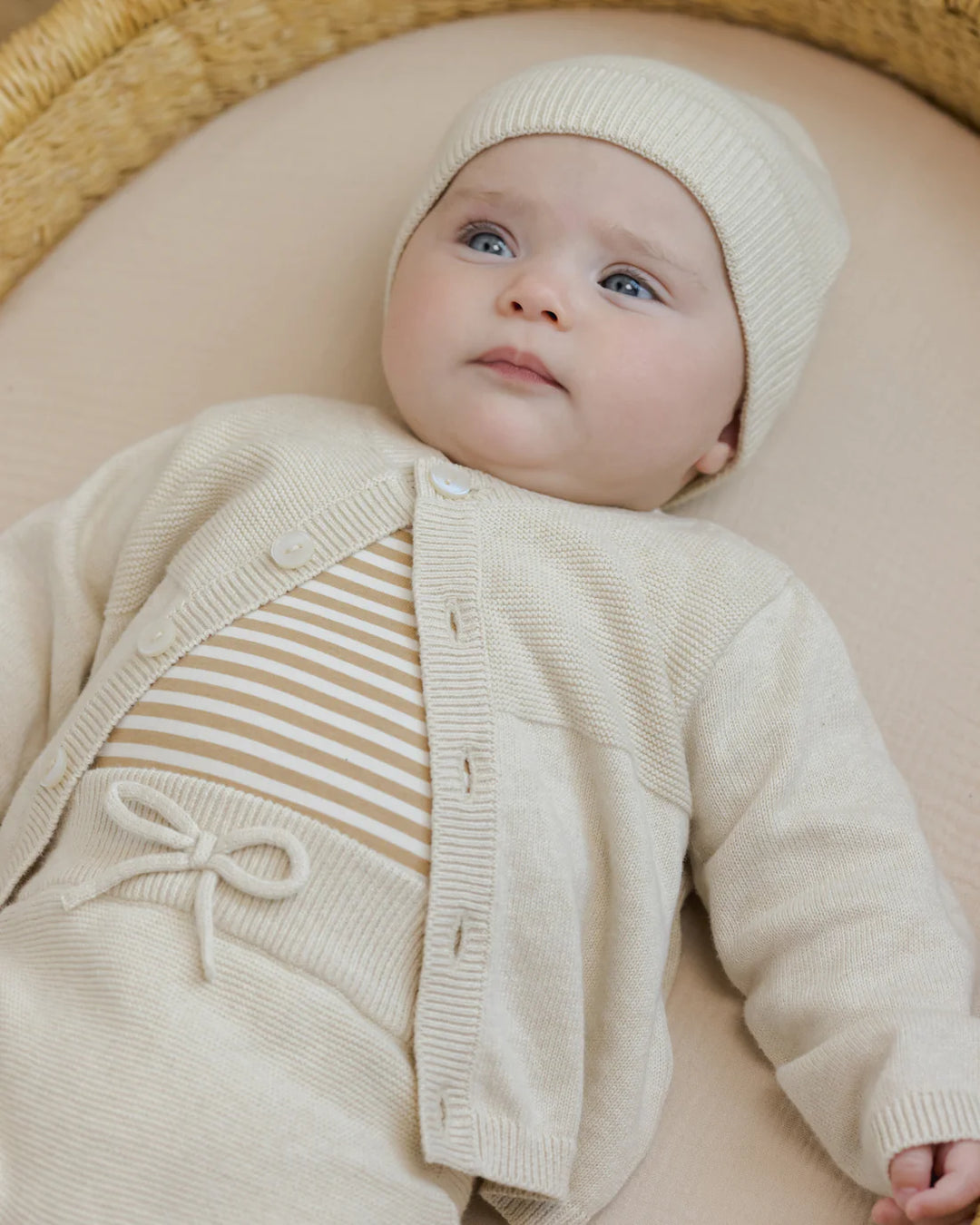 ORGANIC Knit Cardigan || Heathered Natural