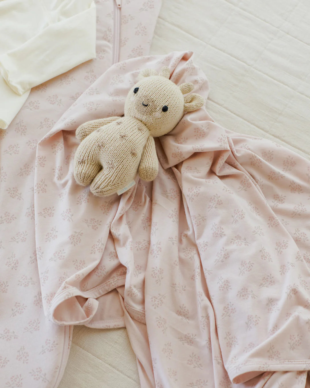 ORGANIC Baby Swaddle || Pink Blossom