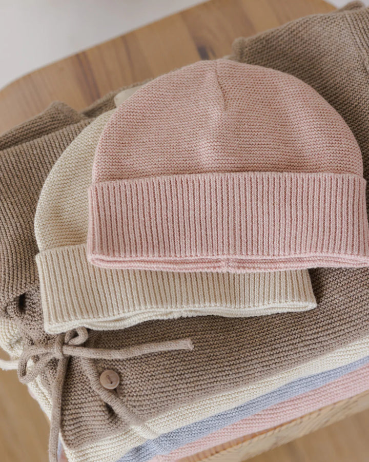 QUINCY MAE Baby Beanie • Heathered Rose