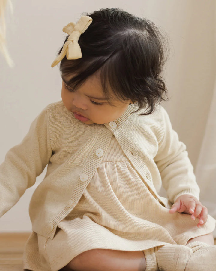 ORGANIC Knit Cardigan || Heathered Natural