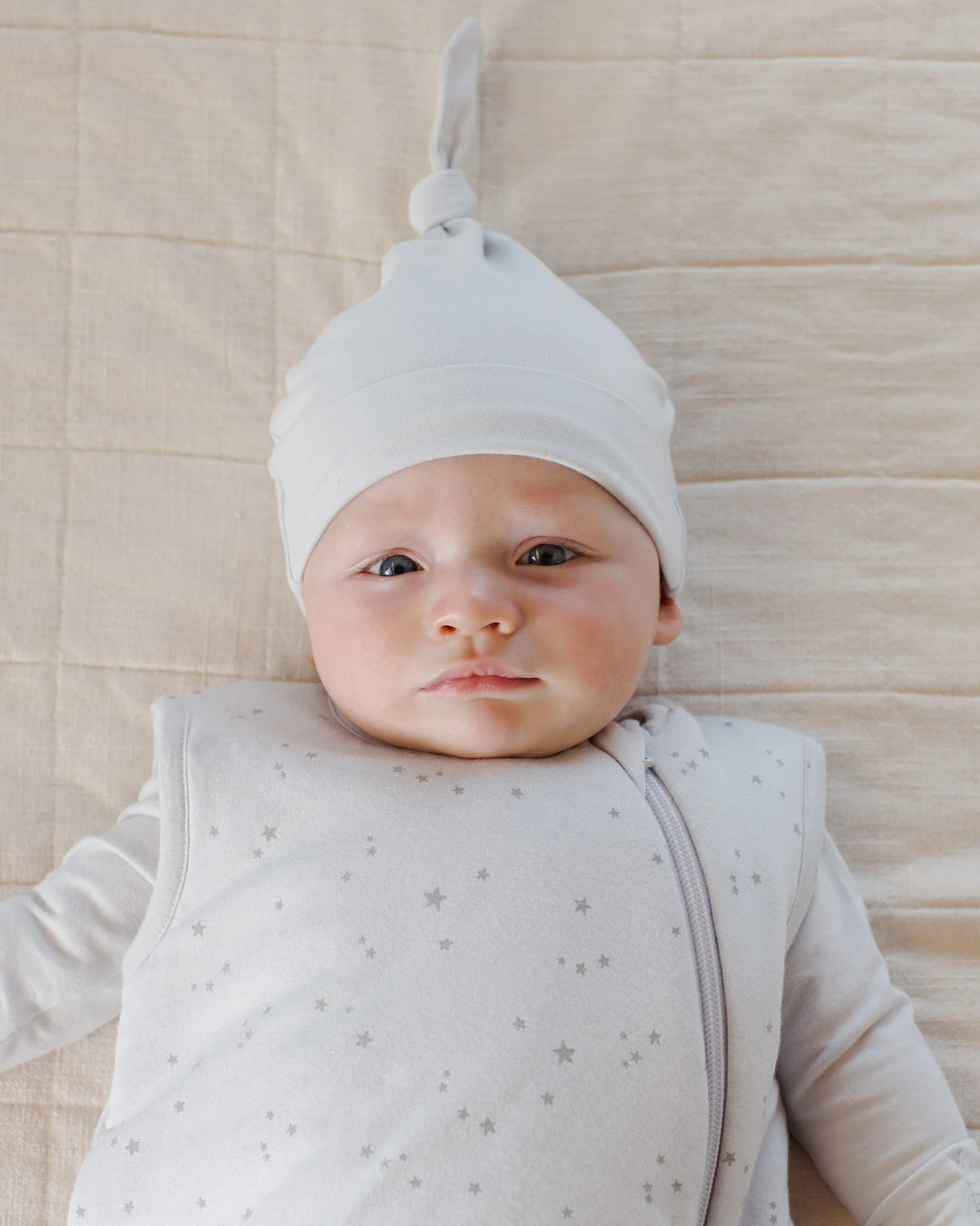 ORGANIC Knotted Baby Hat • Fog