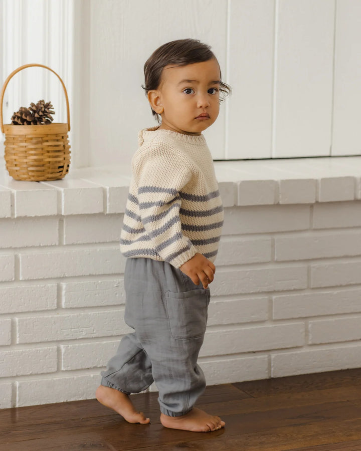 ORGANIC Slate Stripe Rex Sweater