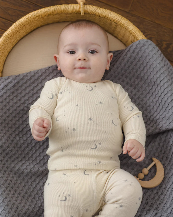 ORGANIC Ribbed Tee + Legging Set Celestial