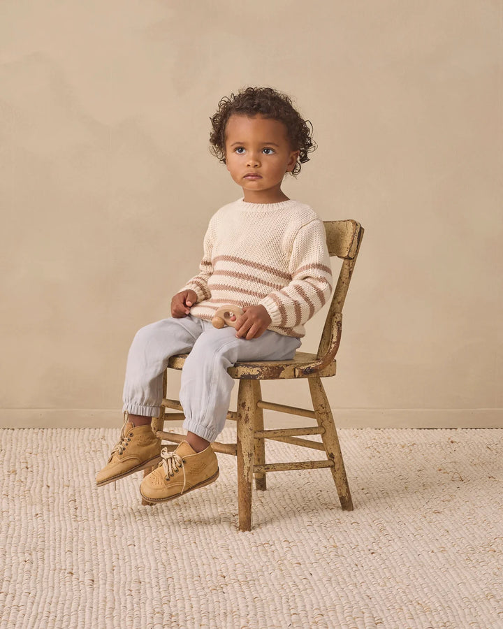 ORGANIC Almond Stripe Rex Sweater