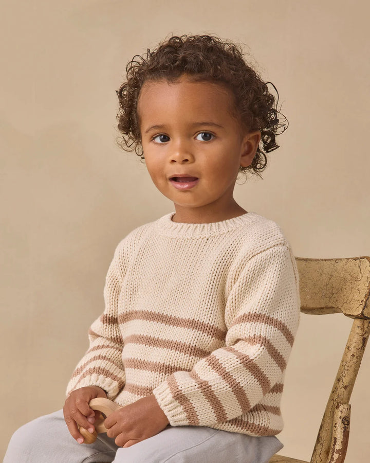 ORGANIC Almond Stripe Rex Sweater
