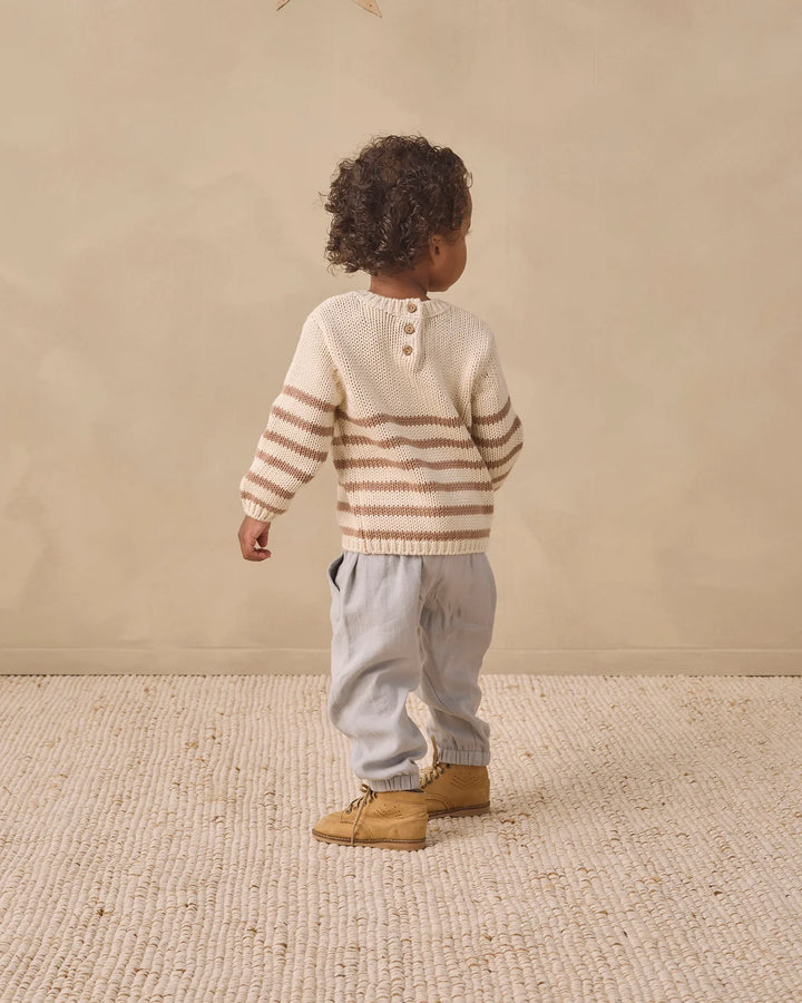 ORGANIC Almond Stripe Rex Sweater