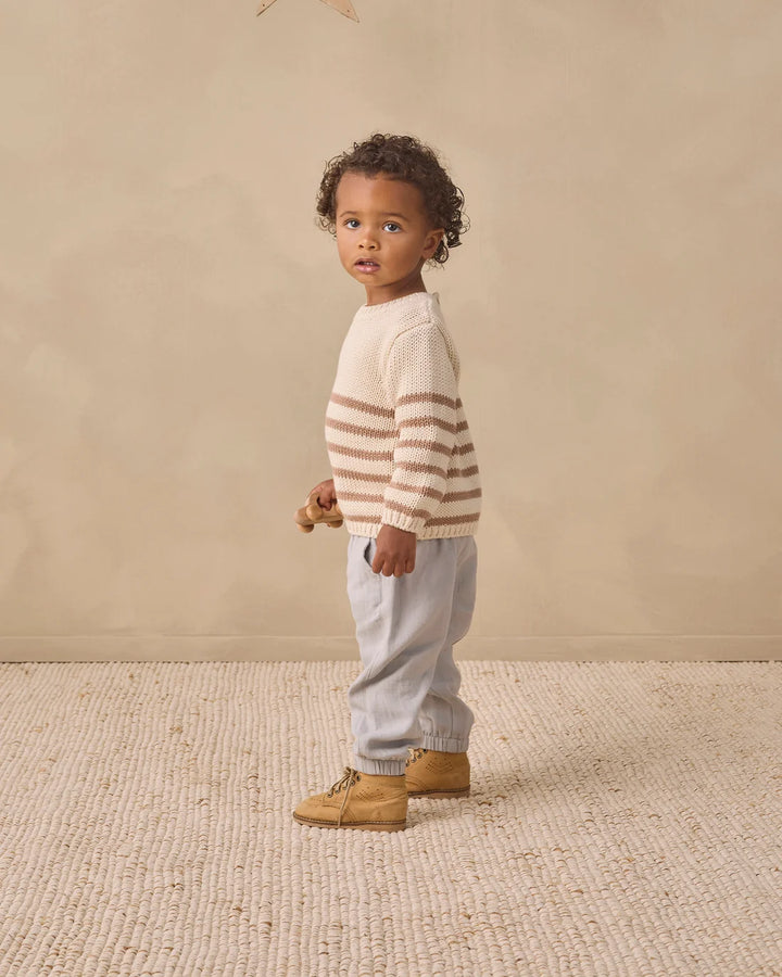 ORGANIC Almond Stripe Rex Sweater