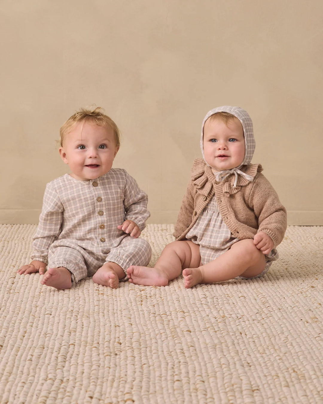 ORGANIC Blue Gingham Woven Jumpsuit