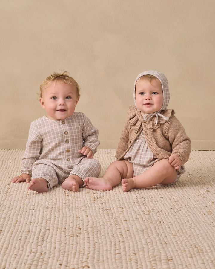 ORGANIC Blue Gingham Eden Romper