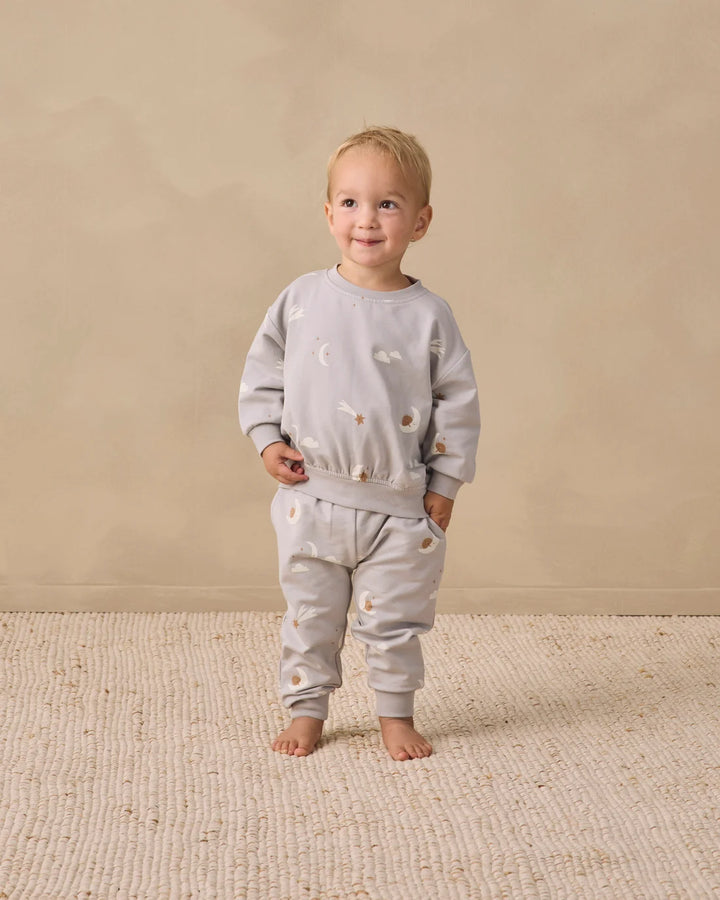 ORGANIC Relaxed Sweatpant Sky Friends