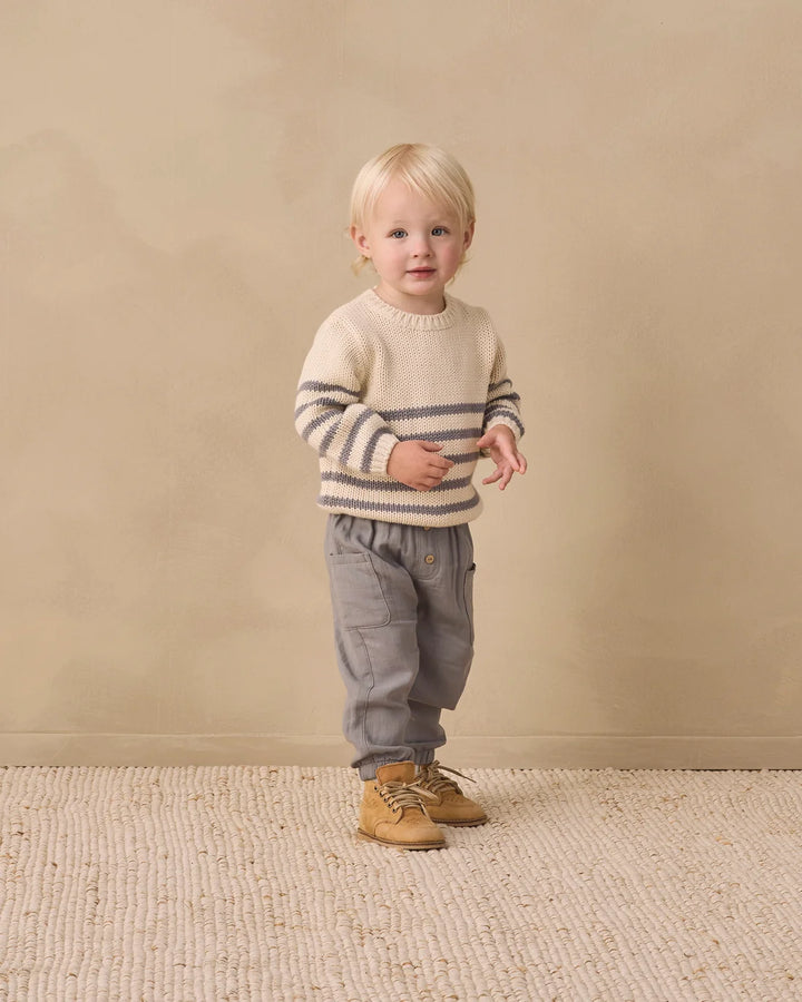 ORGANIC Slate Stripe Rex Sweater