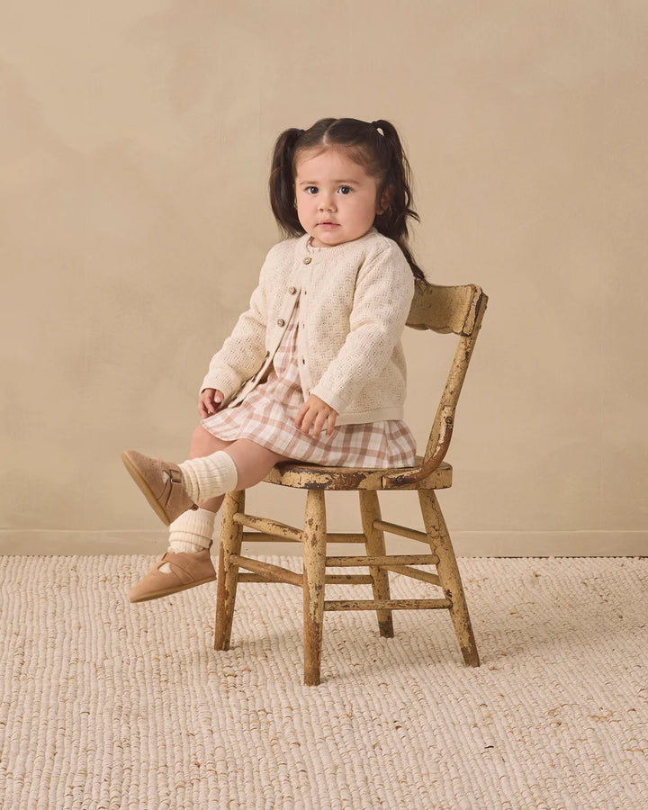 ORGANIC Rustic Plaid V Smocked Dress