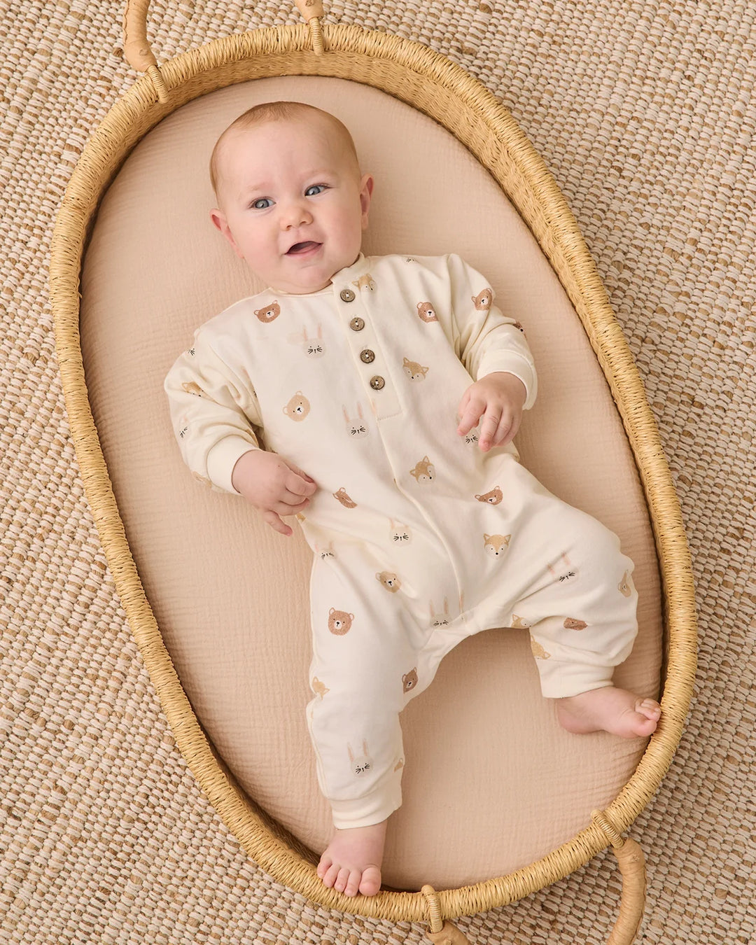 ORGANIC Relaxed Fleece Jumpsuit Critters