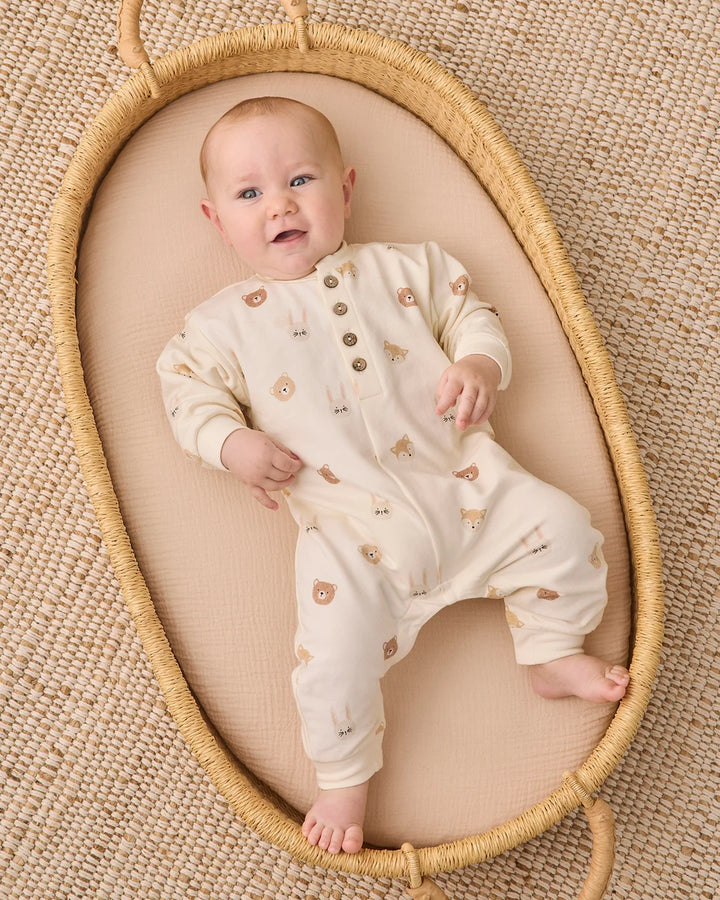 ORGANIC Relaxed Fleece Jumpsuit Critters