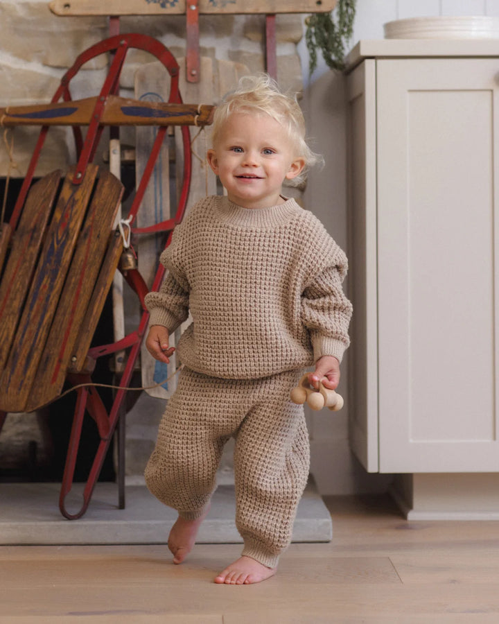 Chunky Knit Sweater Heathered Latte
