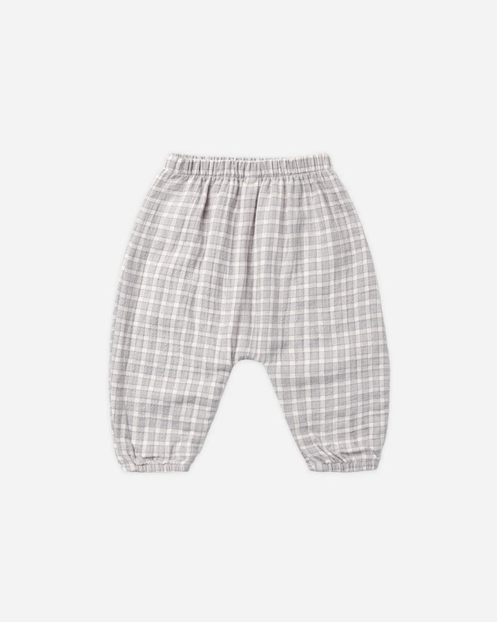 ORGANIC Blue Gingham Woven Pant