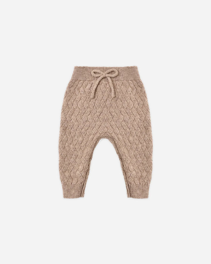 QUINCY MAE Knit Pant Heathered Almond