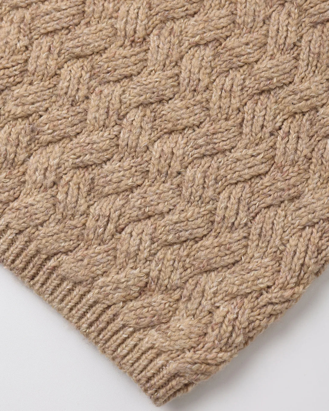 QUINCY MAE Heathered Almond Knit Sweater