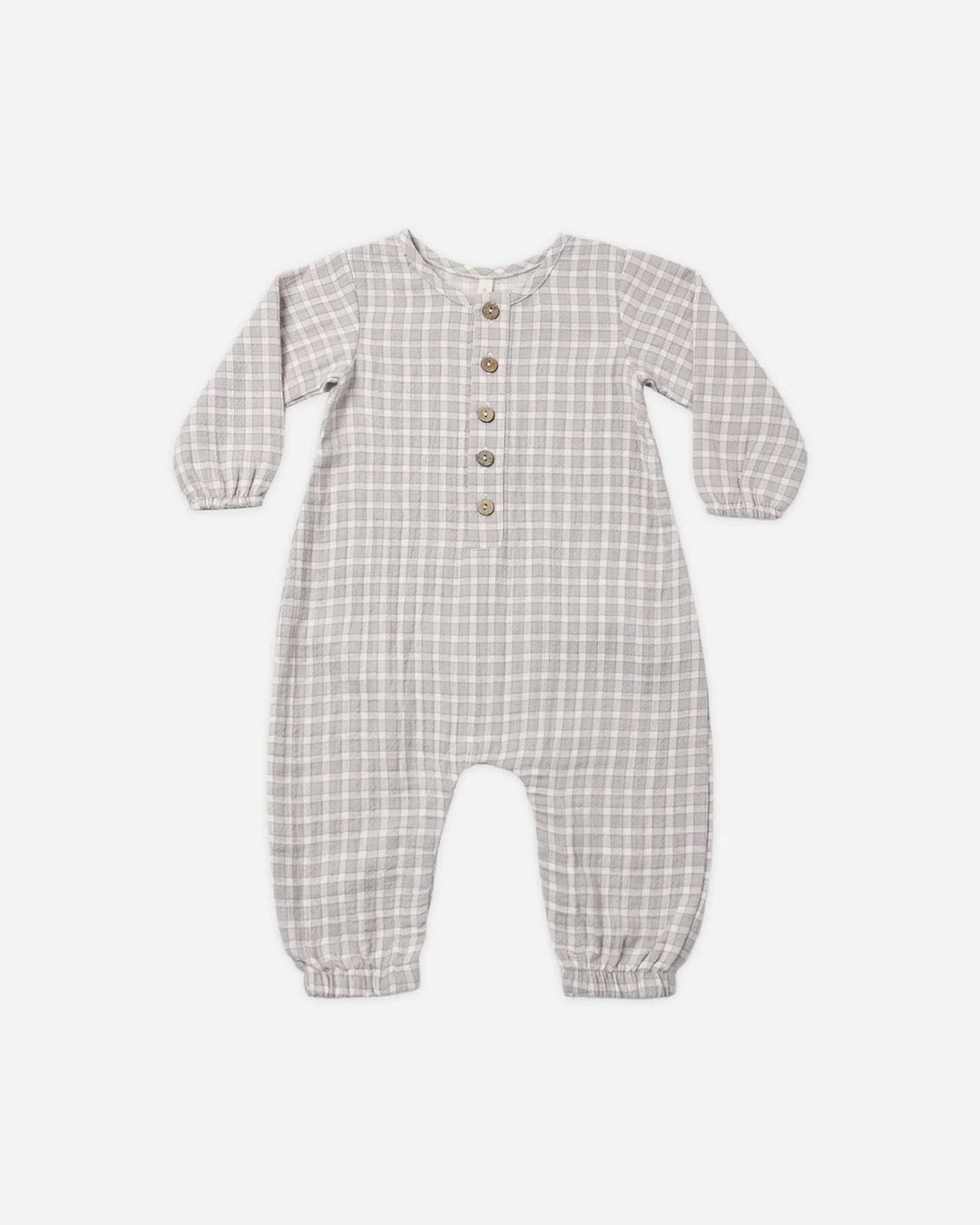 ORGANIC Blue Gingham Woven Jumpsuit