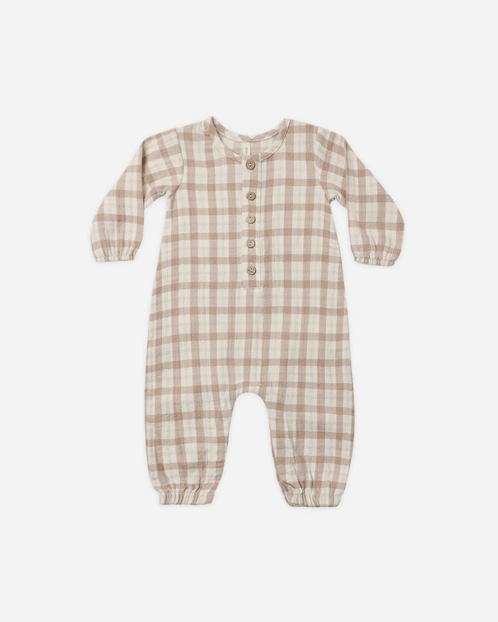 ORGANIC Rustic Plaid Woven Jumpsuit